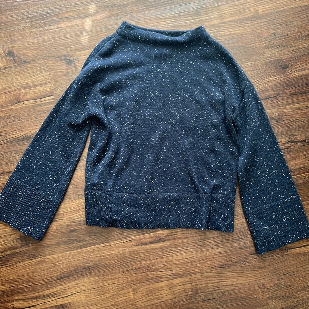 LOFT Outlet Faux Turtleneck Sweater w Bell Sleeves, Size Medium
